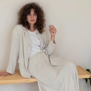 Rachel Pally Linen Brea Jacket in Natural